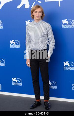 Charlie Plummer attending the Lean on Pete Photocall during the 74th Venice International Film Festival (Mostra di Venezia) at the Lido, Venice, Italy on September 01, 2017. Photo by Aurore Marechal/ABACAPRESS.COM Stock Photo