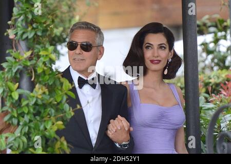 George Clooney on his way to the Premiere ofSuburbicon on a boat during the 74th Venice International Film Festival (Mostra di Venezia) at the Lido, Venice, Italy on September 02, 2017. Photo by Aurore Marechal/ABACAPRESS.COM Stock Photo