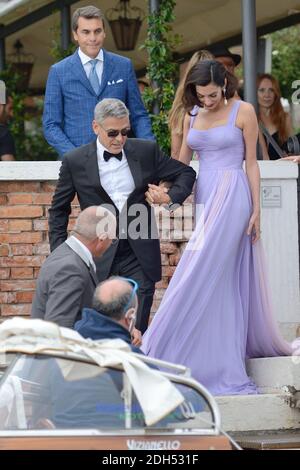 George Clooney on his way to the Premiere ofSuburbicon on a boat during the 74th Venice International Film Festival (Mostra di Venezia) at the Lido, Venice, Italy on September 02, 2017. Photo by Aurore Marechal/ABACAPRESS.COM Stock Photo