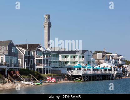 The iconic Boatslip Resort and Beach Club in Provincetown, Massachusetts on Cape Cod Bay. Stock Photo