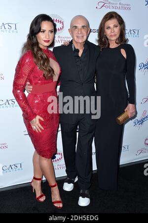 Demi Lovato, Robert Shapiro and Linell Shapiro attend the 12th annual Brent Shapiro Foundation for Drug Prevention Summer Spectacular in Beverly Hills, California on September 9, 2017. Photo by Lionel Hahn/AbacaPress.com Stock Photo