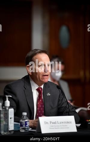 Dr. Paul R. Lawrence, Under Secretary for Benefits, Veterans Benefits Administration, U.S. Department of Veterans Affairs, appears before a Senate Committee on Veterans Affairs hearing to examine the Department of Veterans Affairs response to COVID-19 across the VA enterprise in the Dirksen Senate Office Building on Capitol Hill in Washington, DC, Wednesday, December 9, 2020. Credit: Rod Lamkey/CNP /MediaPunch Stock Photo