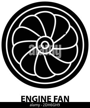 Industrial fan silhouette icon. Editable vector Stock Vector Image ...