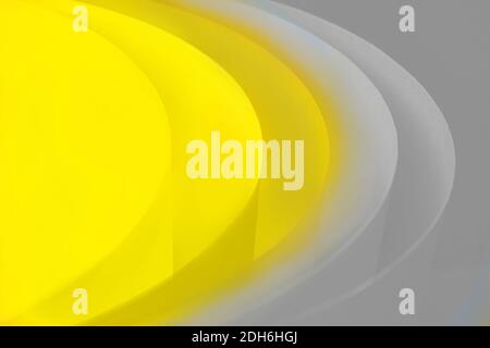 Abstract bright illuminating yellow and gray colours background. Trendy color of the year 2021 - Gray and Yellow as Gradient colors palette. Trendy multicolor paper background. Copy space. Stock Photo