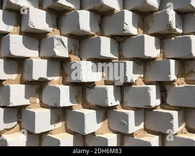 Aged grunge concrete blocks texture. Concrete back Stock Photo