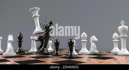 Chess Checkmate Queen Stock Photo