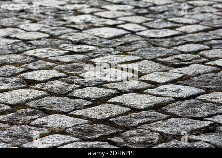 A natural stone pavement surface Stock Photo