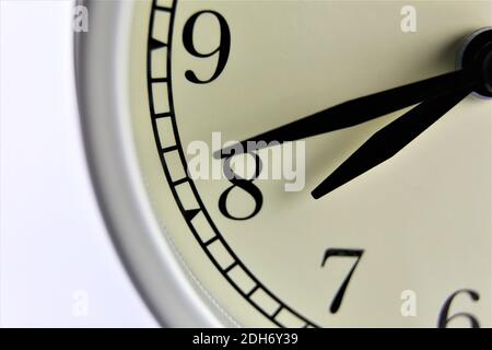 clock on black background Stock Photo