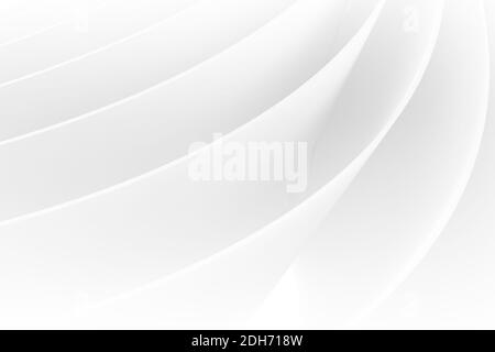 Abstract bent white pages pattern, digital graphic background, 3d rendering illustration Stock Photo