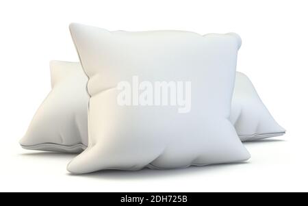 Square pillows 3D Stock Photo