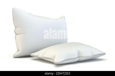 Square pillows 3D Stock Photo