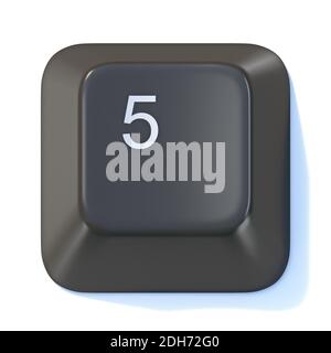 Number 5 Key Computer keyboard key number FIVE 5 3D Stock Photo - Alamy