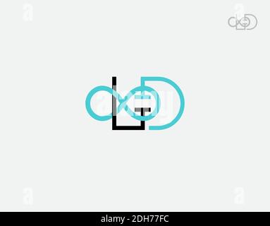 Letter L and G Infinite logotype on white background in vector illustration Stock Vector