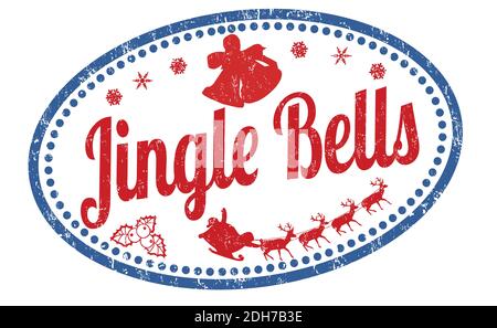 Jingle bells grunge rubber stamp on white background, vector illustration Stock Vector