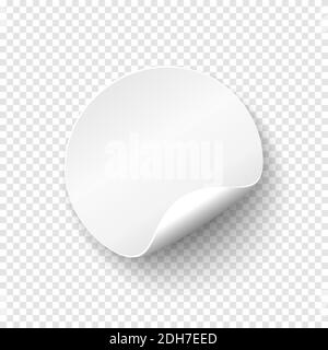 Blank papper round banner. Price tag template. Promotion badge. Stock Vector