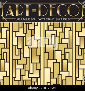 Vector seamless pattern, made in Art-Deco style. Stock Vector