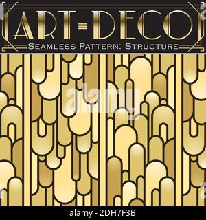 Vector seamless pattern, made in Art-Deco style. Stock Vector