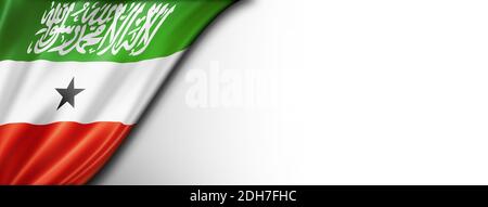 Somaliland flag isolated on white banner Stock Photo