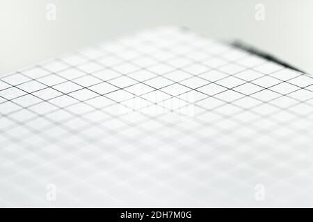 White grid paper texture, back to school background Stock Photo