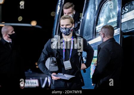 Herning, Denmark. 09th Dec, 2020. Caoimhin Kelleher of Liverpool FC arrives at the stadium for the UEFA Champions League match between FC Midtjylland and Liverpool FC at MCH Arena in Herning. (Photo Credit: Gonzales Photo/Alamy Live News Stock Photo