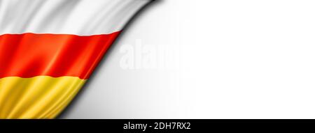 South Ossetia flag isolated on white banner Stock Photo