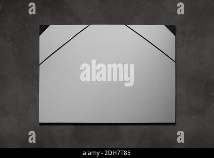Artist cardboard leaflet portfolio on a white background Stock Photo
