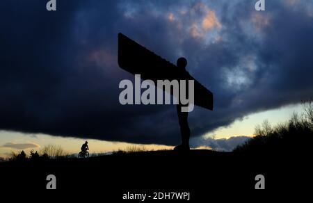 The Angel of the North in Gateshead, Friday 27th November 2020. Stock Photo