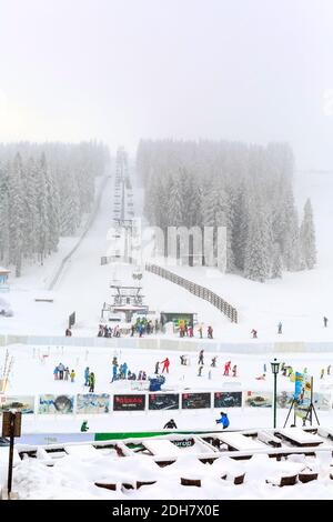 Panorama of ski resort Kopaonik, Serbia Stock Photo