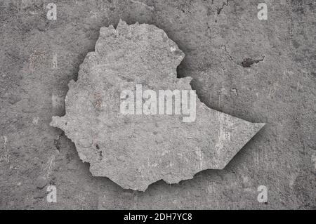 Map of Ethiopia on weathered concrete Stock Photo - Alamy