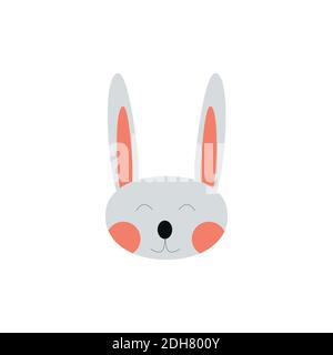 The head of the Bunny. Vector illustration for printing on children s goods, packaging paper, fabric, postcards. Stock Vector
