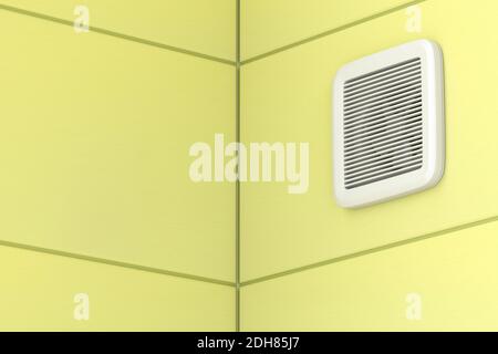 Electric exhaust fan in the bathroom Stock Photo