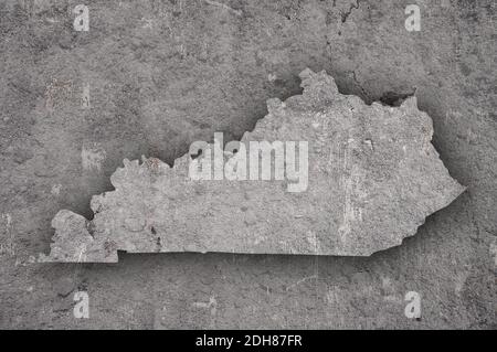 Map of Kentucky on weathered concrete Stock Photo - Alamy