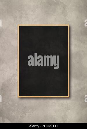 Traditional black board isolated on a concrete background Stock Photo