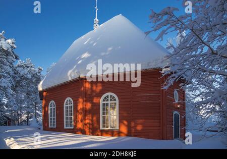 during winter in Lapland, Sweden, with snow and ice Stock Photo