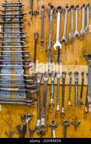 Set of wrenches Stock Photo