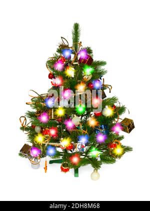 Decorated christmas tree Stock Photo