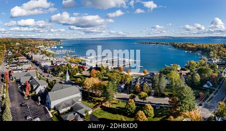 Aerial view of Harbor Springs, Michigan Stock Photo