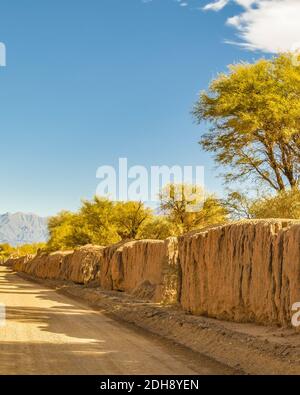 Mud Wall Exterior, La Rioja, Argentina Stock Photo