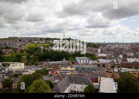 A view from Shandon Bells & Tower St Anne's Church to Cork city Stock Photo