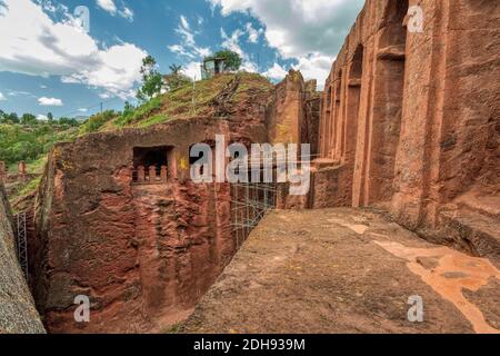 Bete Abba Libanos Rock-Hewn Church, Lalibela, Ethiopia Stock Photo