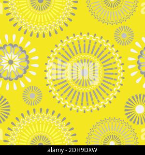 Vector seamless pattern with African ornaments. Authentic background. Stock Vector