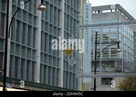 Oxford Street, London, UK. 10 December 2020. Christmas decorations and store lights in Oxford Street with 15 days to go till Christmas. Credit: Malcolm Park/Alamy Live News. Stock Photo