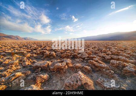 Devils Golf Course in the Death Valley, California in the United States of America Stock Photo