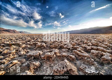 Devils Golf Course in the Death Valley, California in the United States of America Stock Photo