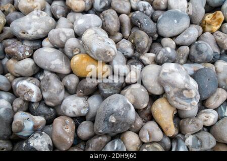 Close up of the pebbles on a beach Stock Photo
