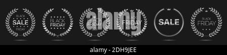 Black friday label set Stock Vector