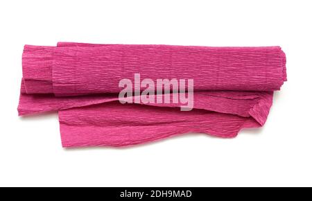 Roll of red corrugated wrapping paper Stock Photo