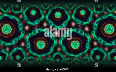 Abstract neon background with glowing pattern. Illustration Stock Photo