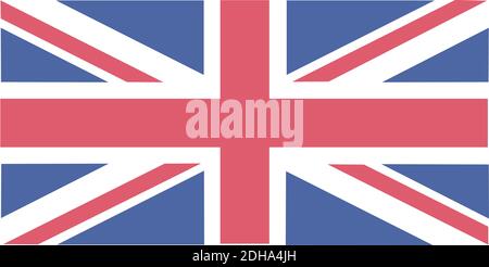 Flat Design of the Flag of United Kingdom. Stock Vector