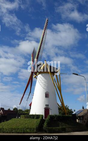 Windmill t Welvaaren in Grijpskerke, Zeeland Stock Photo